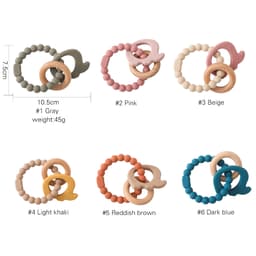 Thumbnail Đồ Chơi Gặm Nướu Bằng Silicone An Toàn Thực Phẩm Cho Bé 0-6 - 12 Tháng Tuổi 2