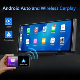 Thumbnail Ekleva Android 12.0 2 + 32GB GPS Điều hướng ô tô Dash Cam Carplay & Android Auto AUX Đầu ra BT WIFI 1080P Đầu ghi Video DVR Camera lùi 1