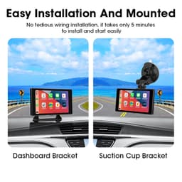 Thumbnail Elkeva 5 inch 4K + 1080P Ghi Video trên ô tô Carplay & Android Kết nối không dây tự động Bảng điều hướng GPS DVR AI Voice Bluetooth AUX 2