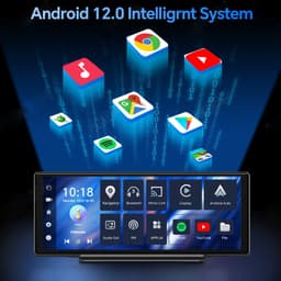 Thumbnail Ekleva Android 12.0 2 + 32GB GPS Điều hướng ô tô Dash Cam Carplay & Android Auto AUX Đầu ra BT WIFI 1080P Đầu ghi Video DVR Camera lùi 2