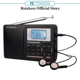 Thumbnail Radio Retekess V111 Hỗ Trợ Pin AM FM / AA Kèm Tai Nghe Tiện Lợi 1