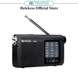 Thumbnail Retekess TR605 tặng pin sạc có chức năng FM SW với đèn Flash Led khẩn cấp và giắc cắm tai nghe (Đen) 1