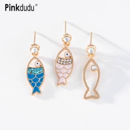 Thumbnail Bộ 3 Khuyên Tai Dáng Dài Bằng Hợp Kim Hình Cá Thời Trang Cho Nữ PD1442 1