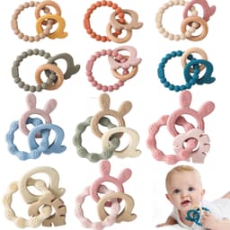 Thumbnail Đồ Chơi Gặm Nướu Bằng Silicone An Toàn Thực Phẩm Cho Bé 0-6 - 12 Tháng Tuổi 1