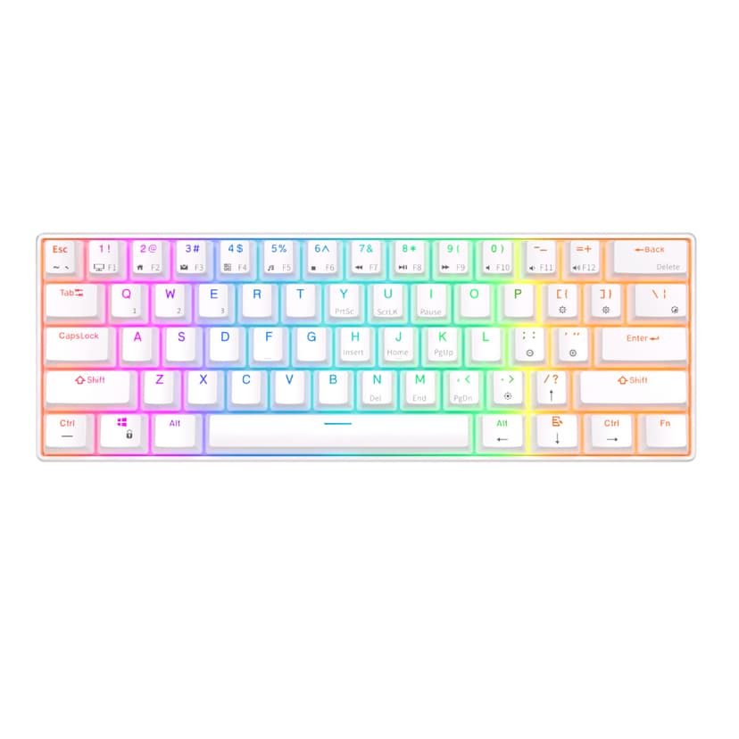 Ảnh Bàn Phím Cơ rk61 kludge bluetooth 3.0 & usb c Hai Chế Độ Chiếu Đèn Led rgb 2