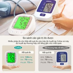 Thumbnail Cofoe Máy Đo Huyết Áp Y Tế Qua Cánh Tay Dành Cho Gia Đình Có Âm Báo Và Độ Chính Xác Cao 2