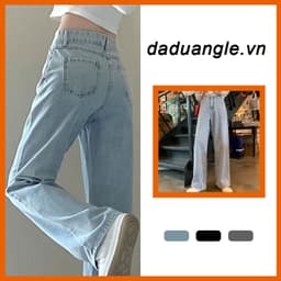 Thumbnail Daduhey Quần Jeans Nữ Lưng Cao Ống Rộng Palazo 1