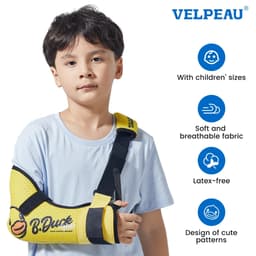 Thumbnail Dụng cụ cố định dây đeo vai đai treo tay Velpeau dành cho trẻ em - Giá đỡ chứa đầy bọt xốp cho trẻ em, bé trai, bé gái 1