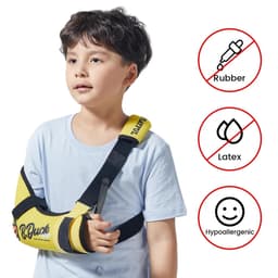 Thumbnail Dụng cụ cố định dây đeo vai đai treo tay Velpeau dành cho trẻ em - Giá đỡ chứa đầy bọt xốp cho trẻ em, bé trai, bé gái 2