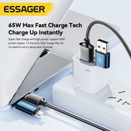 Thumbnail Dây cáp sạc ESSAGER 4 trong 1 USB Type C ios 65W fsat cho điện thoại 1