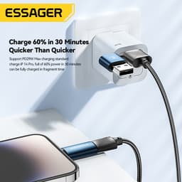 Thumbnail Dây cáp sạc ESSAGER 4 trong 1 USB Type C ios 65W fsat cho điện thoại 2