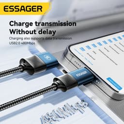 Thumbnail Dây cáp sạc ESSAGER 4 trong 1 USB Type C ios 65W fsat cho điện thoại 3