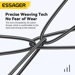 Thumbnail Dây cáp sạc ESSAGER 4 trong 1 USB Type C ios 65W fsat cho điện thoại 4