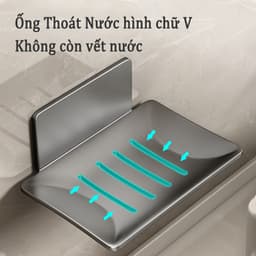 Thumbnail Giá đỡ MEIDOO chất liệu nhôm dán keo 3M đựng xà phòng tiện dụng 3