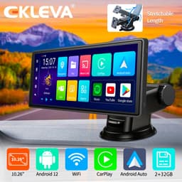 Thumbnail Ekleva 10.26 Inch Dash Cam Android 12 2 + 32GB 5G WiFi Xe DVR 8 Core GPS FM Aux Có Đĩa U Gương Chiếu Hậu 5.1 Cuộc Gọi Điện Thoại Bluetooth Gắn Đặc Biệt 1