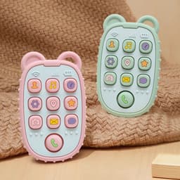 Thumbnail Đồ Chơi Điện Thoại Di Động Mô Phỏng Gấu Nhỏ Bằng Silicon Không bpa Thoải Mái Cho Bé 4