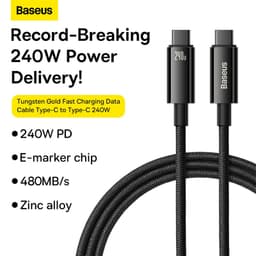 Thumbnail Cáp Sạc Baseus  Dây Cáp Sạc Nhanh USB-C Loại C Type C 240w Cho iPp15 pd3.1 Realme Samsung S23 Mac PC 1