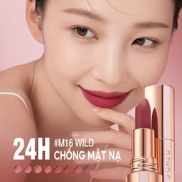 Thumbnail Thỏi son lì O.TWO.O nhung mịn lâu trôi không thấm nước chống khô 8 màu tùy chọn 39g 2