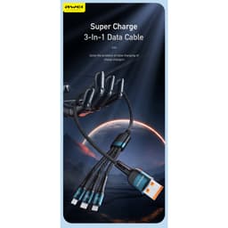 Thumbnail Cáp sạc nhanh Awei CL-972 3 trong 1USB sang M + C + L Type C Sạc siêu nhanh 120W 1.2M Nylon Bradied 2