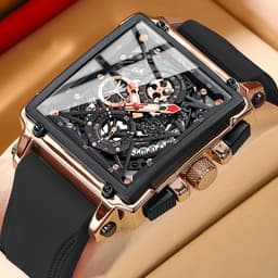 Thumbnail Đồng hồ nam quartz CRRJU 2312X dây silicon đa năng chống thấm nước 1
