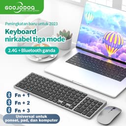 Thumbnail Bàn phím bluetooth không dây GOOJODOQ 102 phím/chuột không dây cho laptop máy tính để bàn chính hãng 1
