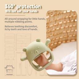 Thumbnail Găng Tay silicone Hình Gấu Chống Ăn Mòn Cho Bé 4