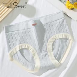 Thumbnail Quần lót cotton FALLSWEET không đường may cạp vừa màu trơn thoáng khí gợi cảm cho nữ 1