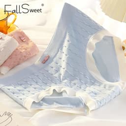 Thumbnail Quần lót cotton FALLSWEET không đường may cạp vừa màu trơn thoáng khí gợi cảm cho nữ 3
