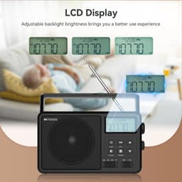 Thumbnail Radio bluetooth retekess tr638 Có Màn Hình lcd Cho Người Lớn Tuổi 2