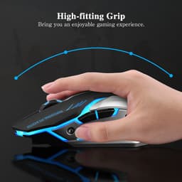 Thumbnail Chuột gaming GOOJODOQ không dây 2400 DPI 2.4G tiết kiệm pin phù hơp làm việc văn phòng chơi game sạc lại cổng USB 2