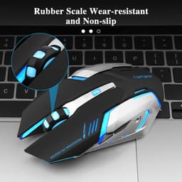 Thumbnail Chuột gaming GOOJODOQ không dây 2400 DPI 2.4G tiết kiệm pin phù hơp làm việc văn phòng chơi game sạc lại cổng USB 3