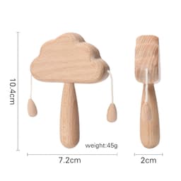 Thumbnail Trống Lục Lạc Đồ Chơi Hình Bánh Quy Bằng Gỗ Cho Bé 3