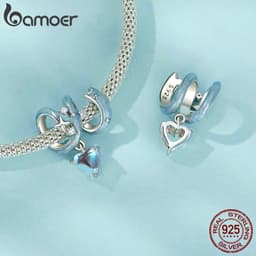 Thumbnail Hạt xỏ BAMOER SCC1284 bạc 925 thủy tinh kiểu bầu trời đêm ngôi sao dải ngân hà làm vòng đeo tay cho nữ 3