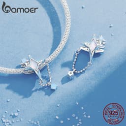 Thumbnail Hạt xỏ BAMOER SCC1284 bạc 925 thủy tinh kiểu bầu trời đêm ngôi sao dải ngân hà làm vòng đeo tay cho nữ 2