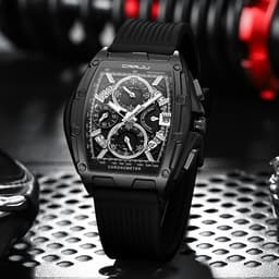 Thumbnail Đồng hồ quartz CRRJU 2317X đa năng chống thấm nước dây đeo bằng silicon chất lượng cao 3