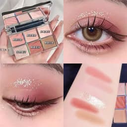 Thumbnail Bảng Phấn Mắt GECOMO 6 Màu Khói Tông Xanh Dương Lì Và Nhũ Trang Điểm Cho Nữ Y2K 1