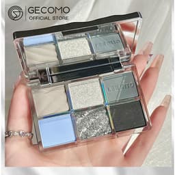 Thumbnail Bảng Phấn Mắt GECOMO 6 Màu Khói Tông Xanh Dương Lì Và Nhũ Trang Điểm Cho Nữ Y2K 2