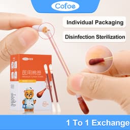 Thumbnail Cofoe 50 Tăm bông iodophor y tế khử trùng dùng một lần chăm sóc sơ cứu 1