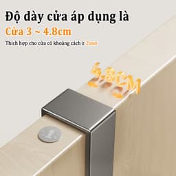 Thumbnail MEIDOO Móc nhôm móc treo quần áo phòng ngủ phòng tắm móc cửa không cần khoan Dễ sử dụng 4