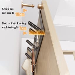 Thumbnail MEIDOO Móc nhôm móc treo quần áo phòng ngủ phòng tắm móc cửa không cần khoan Dễ sử dụng 3