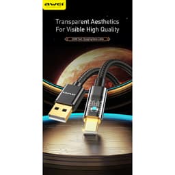 Thumbnail Dây sạc Awei CL-139 100W Sạc nhanh USB Type C Micro Phone Cáp bện nylon 1