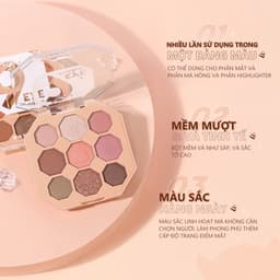 Thumbnail Bảng Phấn Mắt BANXEER 9 Màu Lì Và Ánh Ngọc Trai Kết Hợp Mịn Màng Sành Điệu 74g 4