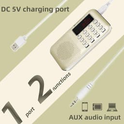 Thumbnail Radio Kỹ Thuật Số Retekess PR11 FM AM Kèm Máy Nghe Nhạc MP3 Màu Đỏ Hoặc Vàng Kèm Màn Hình Hiển Thị 4