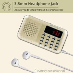 Thumbnail Radio Kỹ Thuật Số Retekess PR11 FM AM Kèm Máy Nghe Nhạc MP3 Màu Đỏ Hoặc Vàng Kèm Màn Hình Hiển Thị 2