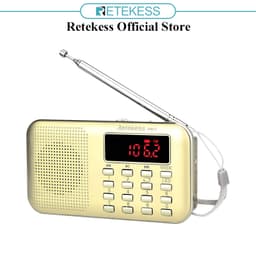 Thumbnail Radio Kỹ Thuật Số Retekess PR11 FM AM Kèm Máy Nghe Nhạc MP3 Màu Đỏ Hoặc Vàng Kèm Màn Hình Hiển Thị 1