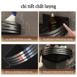 Thumbnail MEIDOO Giỏ Đựng Đồ Hình Tam Giác Gắn Góc Tường Nhà Tắm Tiện Dụng Giá để sữa tắm 3