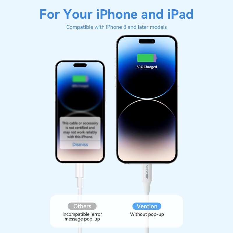 Ảnh Cáp Lightning Vention PD 27W Type-C sang Lightning USB C đồng bộ dữ liệu thích hợp cho Iphone14/xe hơi 3