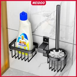 Thumbnail Giá đỡ bàn chải vệ sinh toilet MEIDOO bằng kim loại đa năng tiện dụng không cần khoan dễ lắp đặt 1