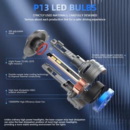 Thumbnail Ekleva 2 Bóng Đèn Pha LED Mạnh Mẽ Cho Ô Tô 700W 6000k 12v 24v 150000Lm Canbus 9005 9006 9012 H1 H4 H7 H11 12V 24V 2