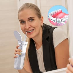 Thumbnail CkeyiN Máy tăm nước 3 chế độ có thể sạc lại tiện lợi chuyên dụng chăm sóc răng miệng KQ136 DG003 4